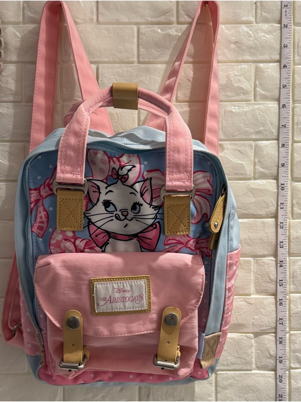 Disney The Aristocats Kids Backpack in Pink and Light Blue - Picture 2 of 9
